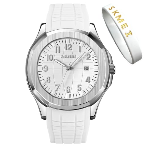 Montre pour homme SKMEI en silicone noir : l'accessoire analogique étanche indispensable au quotidien