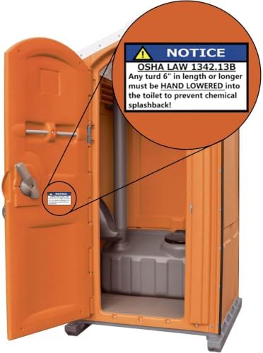OSHA Law 1342.13B Funny Bathroom Prank Stickers 20 Pack 3.5 x 2 Inch image 5