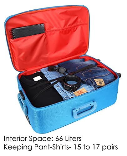 Image of Trumpkin Polyester 21.65 inches Soft Suitcase (Luggage Outside Blue)