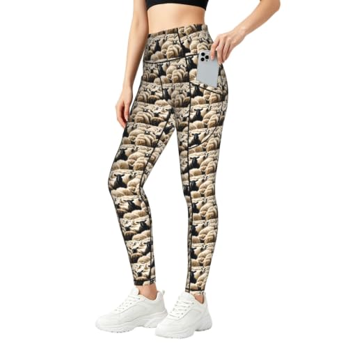 Pantalon de yoga ample femme running entraînement quotidien imprimé