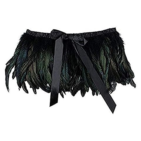 iwobi Fashion Black Feather Shawl Sewing Trimming Collar Peacock Shawls Fringe Evening Dress Cute Cocktail Dress Cover