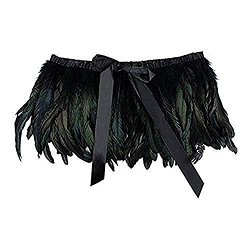iwobi Châle Plume Main-Cousue Bandoulière épaule Sangle Fête Halloween Cravate Bavoir
