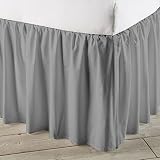 Ruffled Bed Skirt Hotel Quality Split Corners Dust Ruffle Gathered Bedskirt Wrinkle Free Ruffled Gat