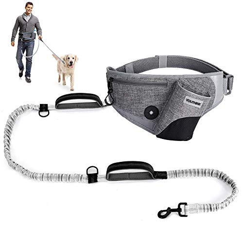 YOUTHINK Hands Free Dog Leash for Running Walking Jogging Training Hiking, Shock Absorbing