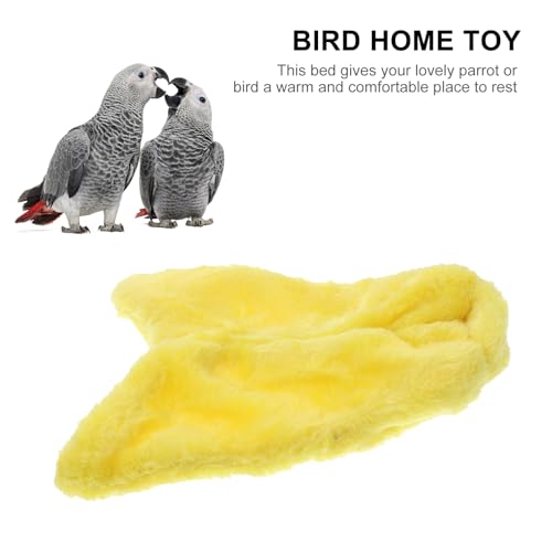Image of balacoo Bird Blanket Nest Hanging Hammock Bed for Parrot Cage 11.02X7.87In Soft Fleece Snuggle Hut Cozy Warm Bird Bed for Parakeet Cockatiel Pigeon
