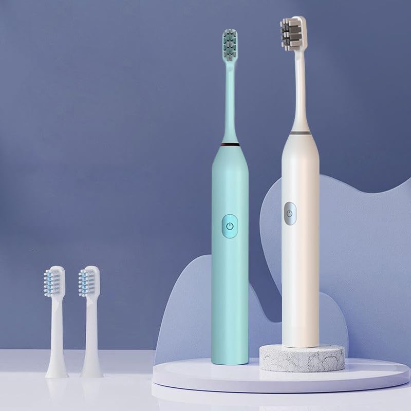 TUTOBL Electric Toothbrush ， Rechargeable Toothbrush with 6 Mode & 3 Intensity,3 Brush Heads & Travel Case, Fast Charging Last 30 Days