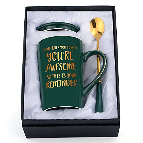 Birthday Gifts For Women, Thank You Gifts For Women Mug Set Presents Retirement Inspirational Graduation Thanksgiving Gifts For Him Her Friends Sometime You Forget You're Awesome Mugs 14Oz #TOP8