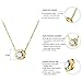 555Jewelry Stainless Steel Round CZ Cubic Zirconia Engraved Cut Solitaire Sparkly Bezel Set Halo Tiny Minimal Circle Fashion Accessory Jewelry Hanging Pendant Necklace, Yellow Gold