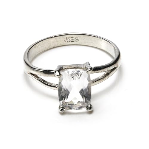 Bague pétalite naturelle argent 925 bague mariage ethnique femme