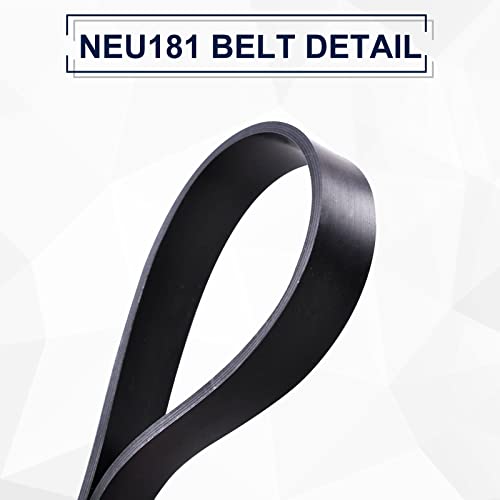 KEEPOW E0205 Vacuum Belts Replacement Fit for Eureka PowerSpeed Bagless Upright Cleaner NEU182b NEU181 NEU180 NEU188a NEU182a NEU192 NEU186 NEU188 NEU190 Series, 2 Pack