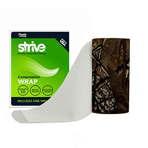 Strive Compression 4"x60" Therapy Wrap for Humans or Pets, Deisgned for Wrist, Arm, Leg, Ankle, Elbow, Enhances Blood Flow, Reduces Swelling, Accelerates Healing, Camo, Made in The USA