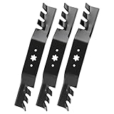 Bularie 942-04053C Mulching Blades Compatible with 50" Cub Cad et Deck, 942-04053-X Mower Blades Fit for Cub Cad et RZT-50, LTX-1050, Troy Bilt Mustang 50, Replace for 742-04053, Toro 112-0316,3 Pack