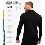 Merino Wool Base Layer Mens - Wool Half Zip Sweater Men - Merino Quarter Zip Sweater Lite, Midweight, Heavyweight and Socks - Image 2