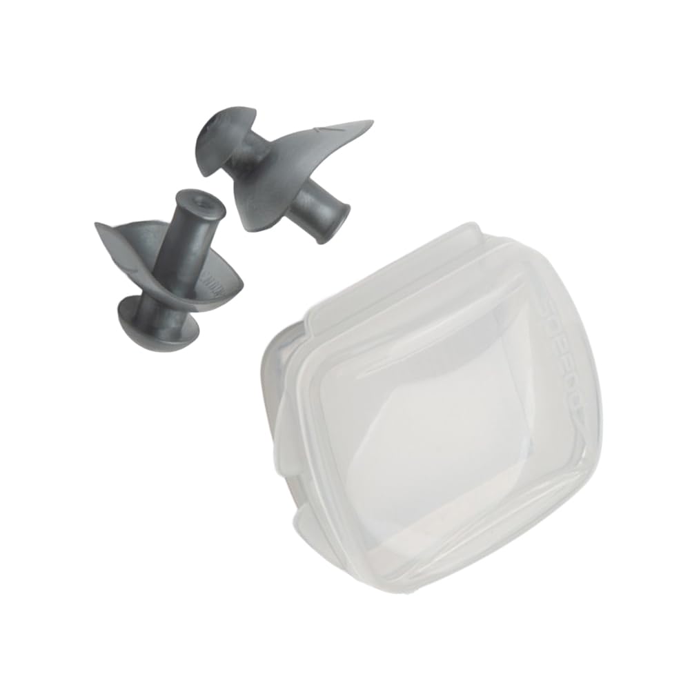 Speedo Unisex Ergo pływackie zatyczki do uszu, ochrona uszu, szary dym, jeden rozmiar