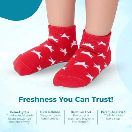 Image of Kid's Socks for Boys and Girls - Made with Soft & Breathable Cotton with Antibacterial Wash, Pack Of 5, Suitable for all day long use
