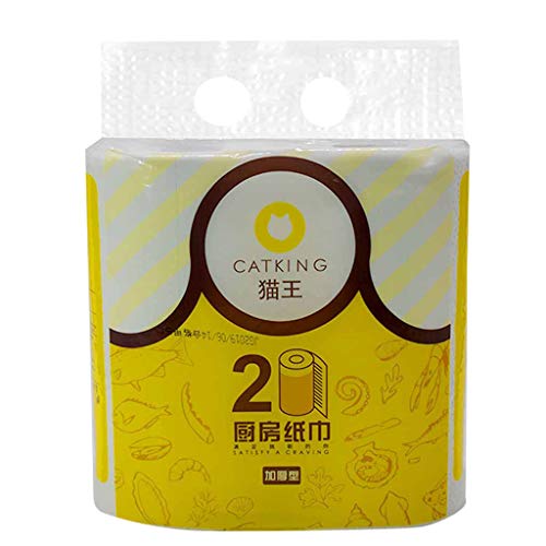 Yue668 2 Layers Hollow Replacement Roll Paper Kitchen Paper Toilet Paper Table,2 x Rolls (2 Rolls, White)