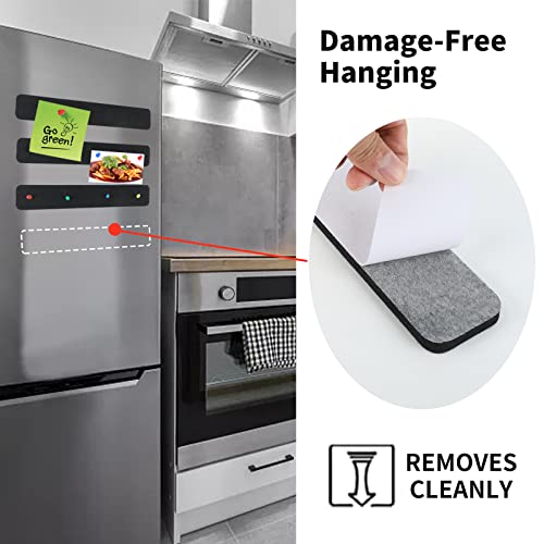 Q.z.art Self-Adhesive Felt Pin Bulletin Board Decorations - Wall Cork Board Sheet Lightweight Felt Strips With Adhesive Backing Includes 8 Felt Strips And 30 Pushpins For Classroom, Office #TOP5