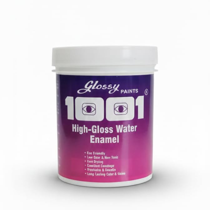 High Gloss Water Enamel | Durable Gloss Finish | Water-Based Paint for Metal, Wood & Surfaces | Ultra White 1L