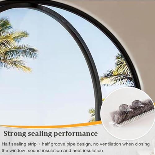 Ventana abatible 360° tipo ojo de buey con cristal transparente 4