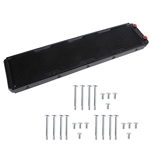 18 Pipe Aluminum Heat Exchanger Radiator for PC CPU CO2 Water Cool Computer G1/4" Aluminum Radiator with Tube Liquid Cooling Heat Sink