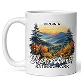 Shenandoah National Park Virginia Ceramic Coffee Mug 11oz Skyline Drive Landmark - Tea Coffee Mug with Comfortable Grip - Unique Travel Gift Cup for Office or Home - Vibrant Long-Lasting Print ID44991