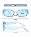 FEISEDY Retro Rectangle Sunglasses Women Men Vintage 90s Small Glasses Thick Narrow Fashion Y2K Plastic Glasses B2462