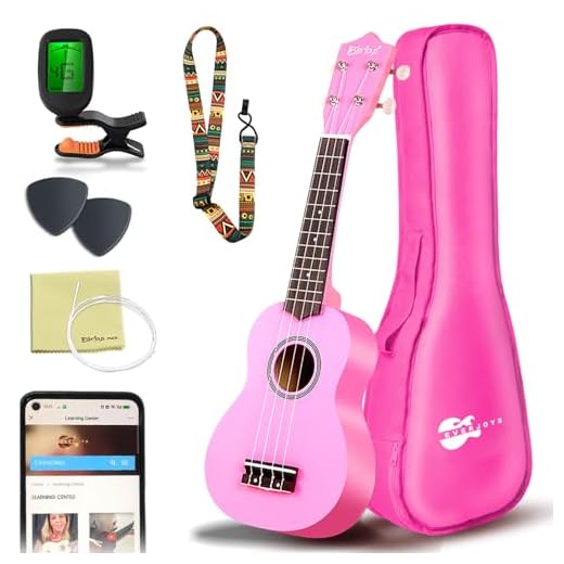 Soprano Ukulele Beginner Pack-21 Inch w/Gig Bag Fast Learn Songbook Digital Tuner All in One Kit