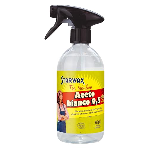 STARWAX THE FABULOUS - Aceto bianco 9,5° Aromatizzato - Disincrosta il bagno - Pulisce i vetri - Deodorizza il WC e molto altro - Aroma limone - 500ml
