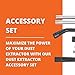 Fein Accessory Set for Efficient Cleaning on Turbo Wet/Dry Dust Extractors - Includes Metal Extension Tubes, Crevice Nozzle, Dusting Brush and Elbow - 31345071020