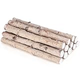 12 Pack Birch Logs for Fireplace Decorative,Birch Wood for DIY Crafts,Natural Birch Log for Decoration,Birch Branches for Fireplace Decor,Firebowl,Fire Pit(Logs:0.7''-1.6'' Dia.x16.5 Length)