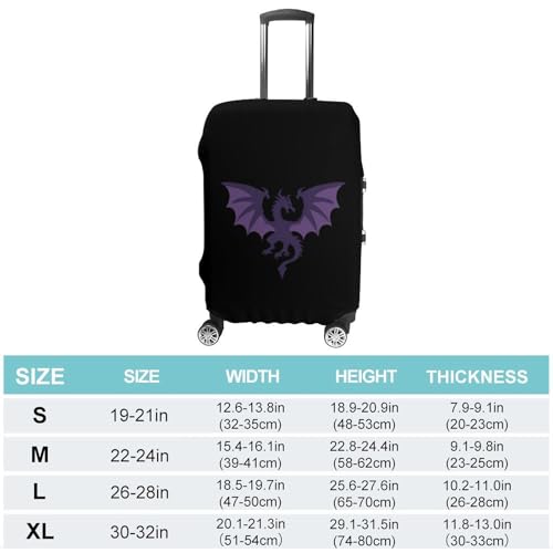 Dragon Logo Funny Travel Luggage Cover Baggage Suitcase Cover Protector Skins 19-32 Inch2