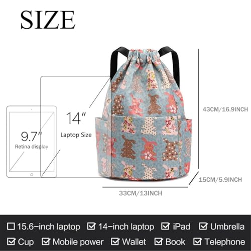 Image of MOCA Drawstring Gym Sports Backpack Lightweight Multipurpose Daypack Travel School College Daily Storage Carry Suitable Men Women Kids Adults Fitness Accessory