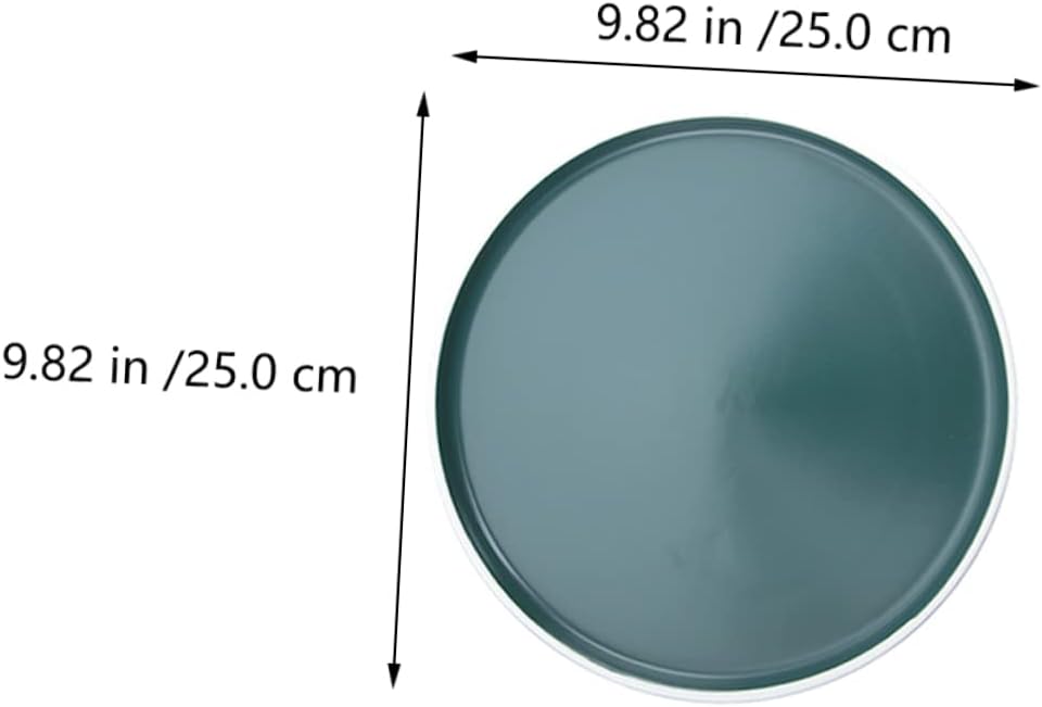 Ciieeo Ceramic Round Dessert Plate with Lid Matte Finish European Style Serving Tray Gold Trimmed 1-Piece Set for Cakes and Fruits