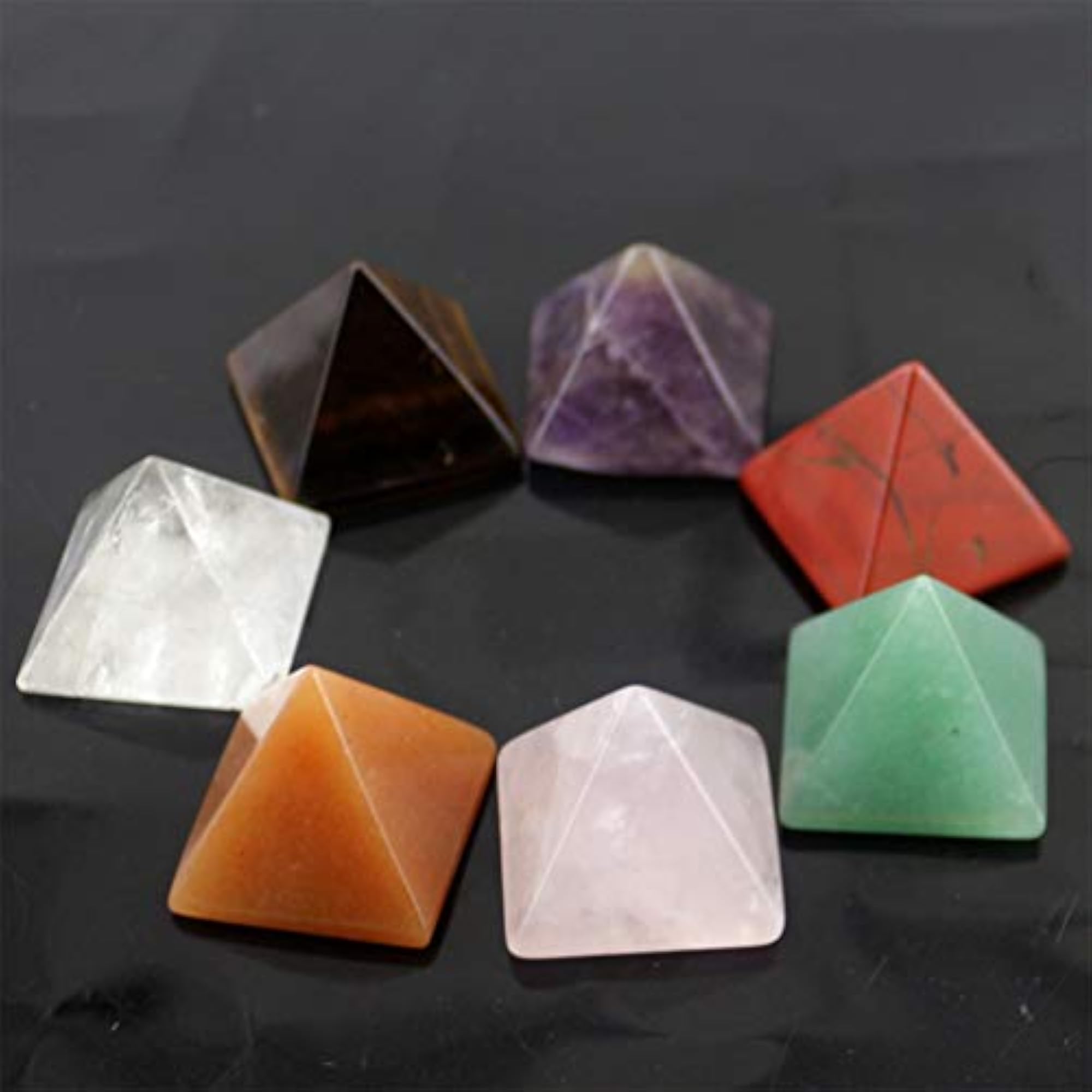 Natural Crystal Gemstone Pyramid Energy Stone Adornment