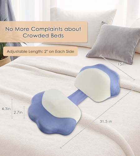 Image of Memory Foam Pregnancy Pillows for Sleeping, Side Sleeper Maternity Pillow Support for Back Belly HIPS, Adjustable Wedge Pillow for Pregnant Women, Side Sleeping Pregnant Pillows with Pillowcase