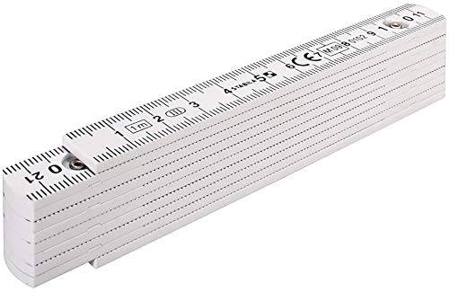 STABILA Kunststoff-Gliedermaßstab Type 1107, 2 m, weiß, metrische Skala Cover