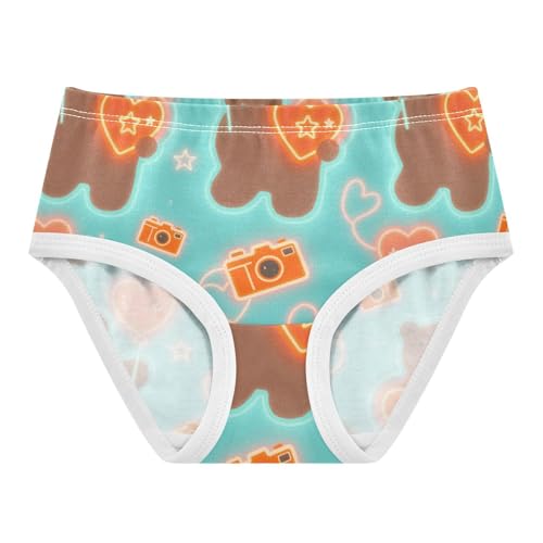 GuoChe Cotton Briefs Soft and Breathable Panties Breathable Toddler Underwear for Toddlers in Sizes 2T,3T, 4T, 5T, 6Y and 8Y