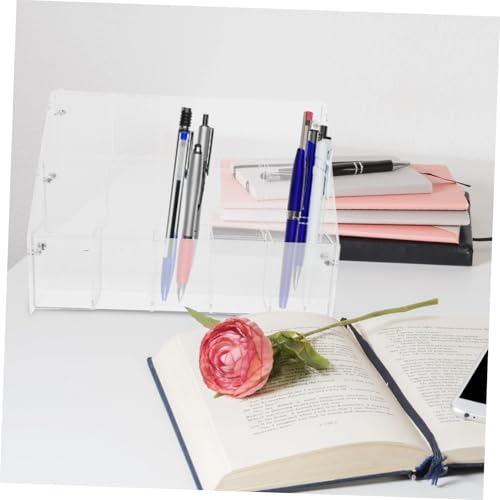 Présentoir à stylos en acrylique transparent pour bureau - 5