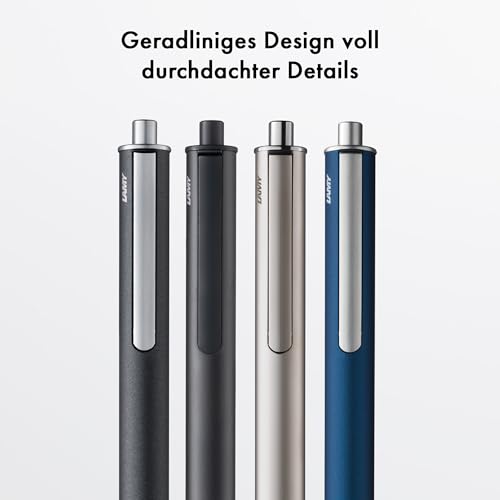 Lamy swift sunset Tintenroller Geschenk Set – Tintenroller mit flüssigem Schreibgefühl – Gehäuse aus Ganzmetall in Strichbreite B – inkl. Tintenrollermine M 66 in blau & Echtleder-Etui