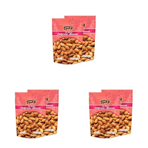 Image of Ancy Almonds 500 Grams (250 Grams X 2) - Raw, Whole And Delicious |Crunchy Texture without Sugar and Salt | Ideal for Snacking, Baking, Smoothies & Meal also for Healthy Lifestyle (Pack of 3)