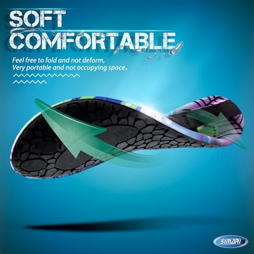 Image of SIMARI Water Shoes for Women Men Swim Aqua Socks Beach Pool Essentials Barefoot Surf River Boat Kayak Sea Yoga Sand Exercise Sport Accessories Breathable Quick-Dry Adult Youth Kid Size SWS001