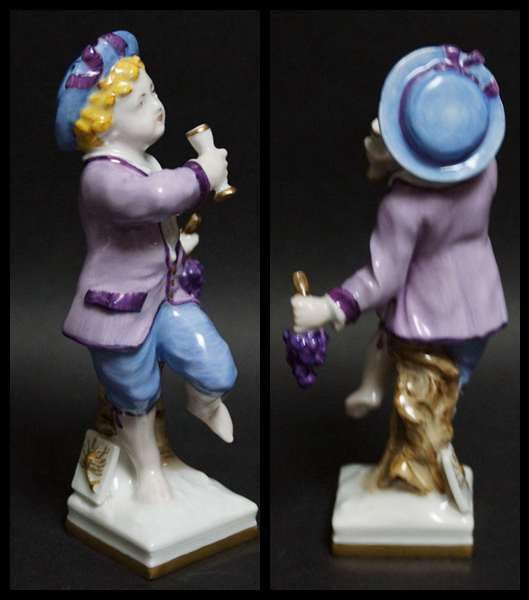 Amazon.co.jp: 閑 ベルリン王立磁器製陶所 KPM 手描きフィギュリン少年