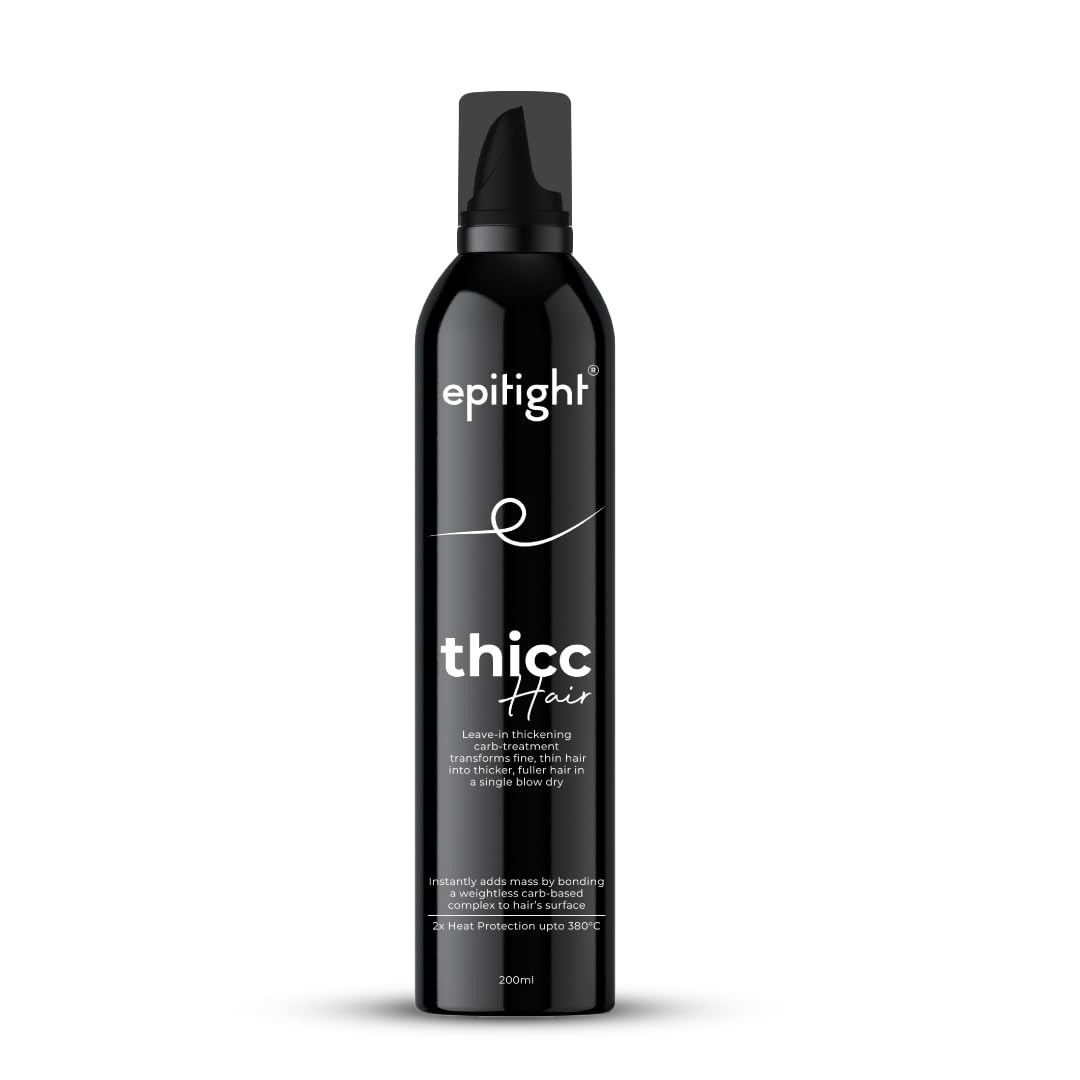 Epitight Thicc Hair|Weightless Carb-Based Mousse Formula|Fine Hair To Fuller Hair |All Hair Types|100% Natural Ingredients|Leave-In Treatment|2X Heat Protection Upto 380°C|For Women|200Ml-picture-8