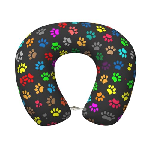 Almohada de Viaje para Cuello con Estampado de Patas de Perro miniatura 1