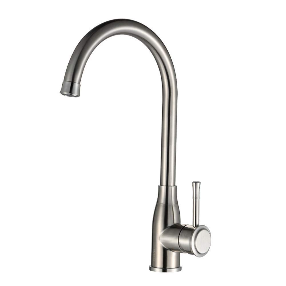 Mélangeur 360 poignée unique rotative en acier brossé 304 de qualité supérieure pour évier