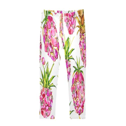 Bolaz Toddler Girls Leggings Printed Yoga Pants Leggings Strawberries Pink Gems for Kids