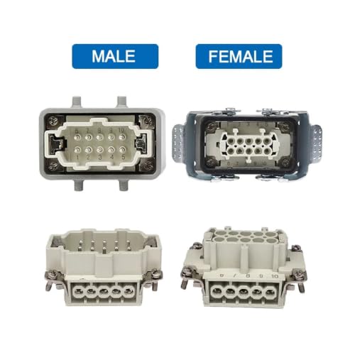 Conector rectangular impermeable HDC-HE de 16 pines para una transmisión estable de 16A 6