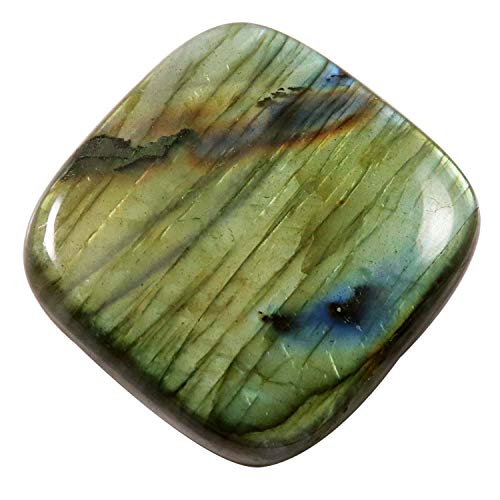 Labradorite naturelle en cabochon coussin de 123,75 carats pour rituel bien-être