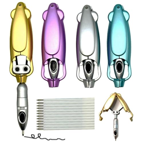 Lopenle 4PCS Novelty Transforming Pen Cool Robotic Ballpoint Pen Click Bounce Decopression Pens for School Office Party Birth Day Stationery.