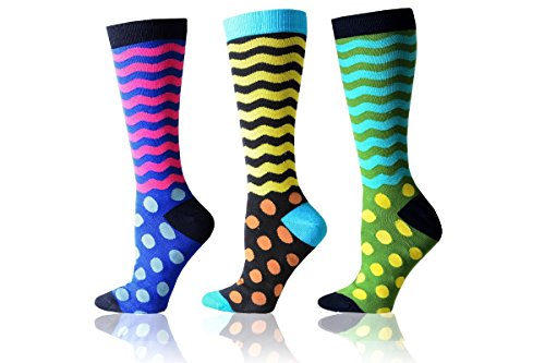 ICONOFLASH Men’s Premium Cotton Printed Dress Socks - 3 Pairs